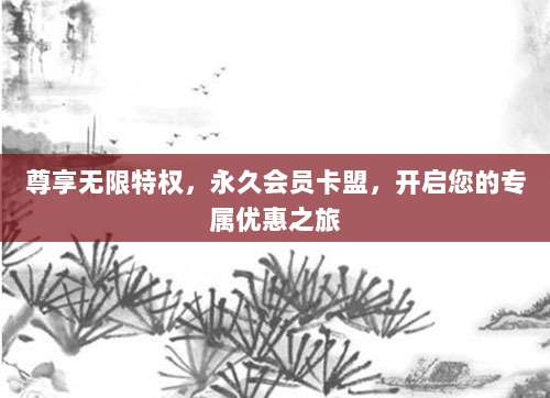 尊享无限特权，永久会员卡盟，开启您的专属优惠之旅