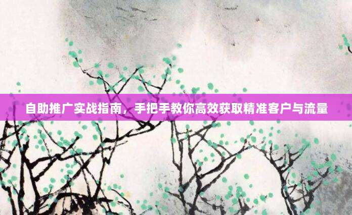 自助推广实战指南,手把手教你高效获取精准客户与流量
