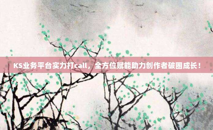 KS业务平台实力打call，全方位赋能助力创作者破圈成长！