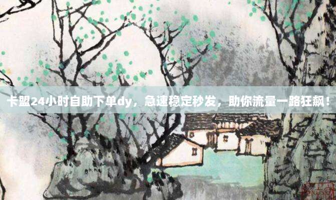卡盟24小时自助下单dy,急速稳定秒发,助你流量一路狂飙!